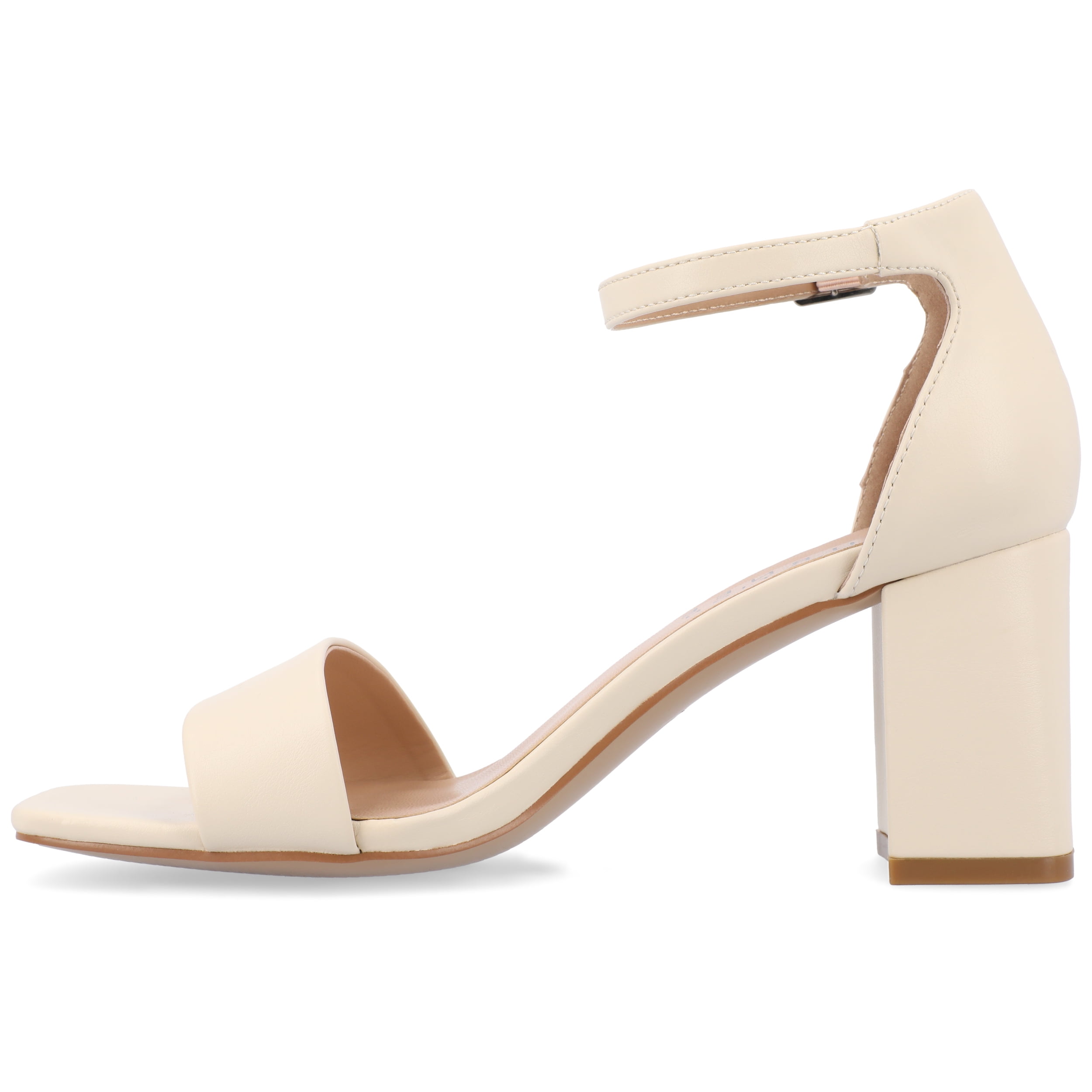 Journee Women's Valenncia SuperNatural Shades Narrow Width Open Square Toe Ankle Strap Sandals