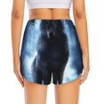 thumbnail image 2 of Lsque Night Scene of Wolves Printed Women's Running Shorts with Liner Pockets,Elastic Quick Dry Workout Athletic Gym Yoga Shorts,Womens High Waist Shorts-X-Large, 2 of 9