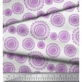 thumbnail image 2 of Soimoi Purple Cotton Voile Fabric Artistic Flower Mandala Fabric Prints By Yard 56 Inch Wide, 2 of 3