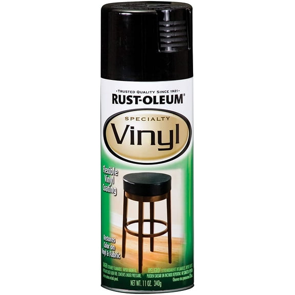 Rust-Oleum 1909830 Vinyl Spray Paint, 11 oz, Black