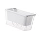 thumbnail image 4 of Macetas de plástico autorriego resistentes de doble capa para plantas grandes de exterior Blanco, 4 of 9