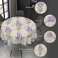 thumbnail image 2 of Beautiful Lavender Vintage Postcard Round Tablecloth Waterproof Wipeable Tablecloth Cover Home Restaurant Kitchen Picnic Party Decoration 60 Inch Circular Tablecloth for 20-47 Inch, 2 of 6