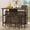 Brown, variant on Cvortll Kitchen Island With Seating, Wooden Counter 33"Height Table with Storage Kitchen Table Set for 2