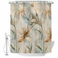 thumbnail image 2 of Vintage Flowers Waterproof Fabric Shower Curtain,Spring Blooms Botanical Floral Herbs Waterproof Fabric Shower Curtain for Bathroom Curtains Bathtubs Shower Curtains with 12 Hooks Extra Long 72x96, 2 of 8