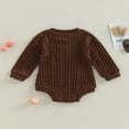 thumbnail image 3 of Barboteuse pour Bébé Manches Longues Justaucorps Tricoté Automne Hiver Hauts Chauds, 3 of 6
