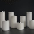 thumbnail image 2 of Stonebriar 3 Count White Real Wax 3x4 Flameless LED Pillar Candles with Remote and Timer, 2 of 7