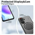 thumbnail image 3 of For Samsung Galaxy A56 5G Ultra Slim Hybrid TPU+PC Protective Cover with Metal Rotation Holder , Compatible MagSafe, Military Grade Shockproof Phone Case Cover,Black, 3 of 7
