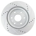 thumbnail image 3 of TRQ Front Performance Brake Rotor Drilled Slotted Pair for 2007-2016 GMC Acadia / 2008-2017 Buick Enclave / 2007-2010 Saturn Outlook / 2009-2017 Chevy Traverse, 3 of 5