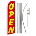 thumbnail image 2 of Infinity Republic - Open Red and Yellow Banner Swooper Flag & Pole Kit - Perfect for Businesses, Shops, Restaurants, Stores, etc!, 2 of 4