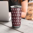 thumbnail image 4 of 20oz Tumblers Red Christmas Deer Pattern Stainless Steel Vacuum Insulated Double Wall Travel Tumbler Cups Mug with Lid and Straw,Cleaning Brush for Cold & Hot Drinks, 4 of 7