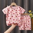 thumbnail image 2 of HCNTES Toddler Baby Boy Clothes Boys Summer Outfits Short Sleeve Patchwork T-Shirt & Solid Shorts Set 12 Months-5T(Pink,3-6 Months), 2 of 3