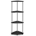 thumbnail image 1 of Costway 4-Tier Corner Shelf Light Duty Shelf Living Room Display Stand Storage RacKBlack, 1 of 9