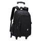 thumbnail image 5 of Mochila con ruedas para ordenador portátil, con correas ajustables, mochila con ruedas para portátil, maleta con ruedas para pasar la noche o hacer , Negro 2 ruedas grandes, 5 of 8