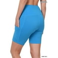 thumbnail image 4 of Zenana Women & Plus Workout Yoga Running Compression Exercise Biker Shorts with Side Pockets, 4 of 4
