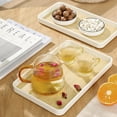 thumbnail image 6 of vnanda Multi-functional Tea Holder Wood Pattern Tea Cup Tray Modern Anti-slip Rectangle Heavy Duty Pp Multi-functional Fruit Serving Tableware Storage, 6 of 7