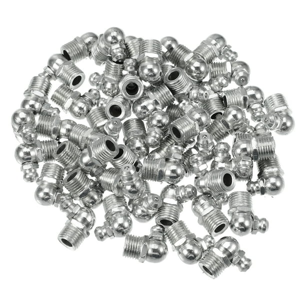 50 piezas M10x1 boquilla de engrase 90 grados ángulo recto acero galvanizado grasa Zerk adaptador de ajuste para coche camión automotriz lubricación mecánica