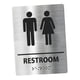 thumbnail image 1 of Letrero de baño, letrero de baño, placa de metal, letrero moderno para baño para hombres Estilo C, 1 of 9