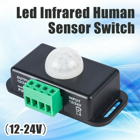 

PIR Motion Sensor Switch DC 12V-24V Automatic Infrared Detector for LED Strip Lights Default