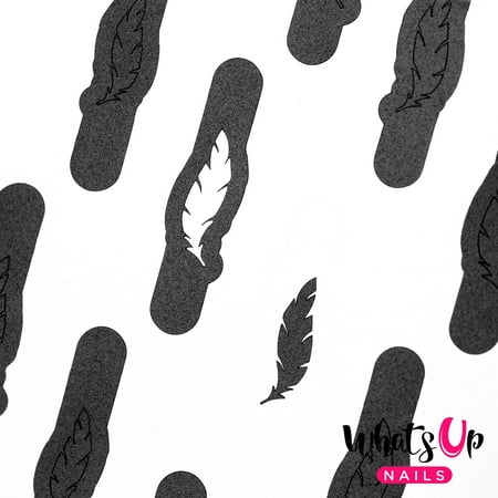 Download Whats Up Nails - Feather Vinyl Stencils Nail Art Design ...