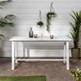 thumbnail image 3 of Vincent 60" Acacia Wood Chevron Dining Table in White Wash, 3 of 14