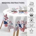 thumbnail image 4 of Round Tablecloth 60 Inch,Stain Resistance Polyester Table Cloth,Table Cover for Kitchen Dining Table, Buffet Parties and \u200bcamping-4th of July, 4 of 4