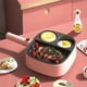 thumbnail image 5 of Sartén antiadherente 3 en 1 para tortillas de 110 V, olla multifuncional con rejilla para cocinar al vapor | Olla de metal para desayunos, hamburguesas, filetes, sopas y gachas | Electrodoméstico, 5 of 5