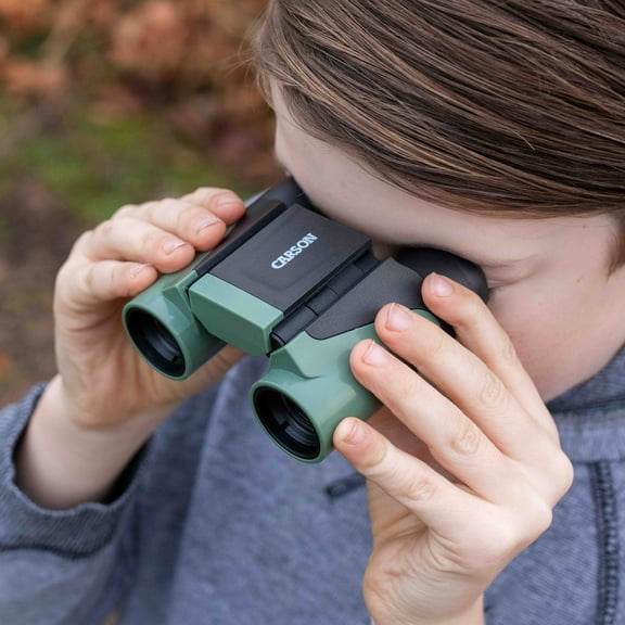 Carson Wildcat Series 7x18mm Focus Free Binoculars for Kids Outdoor Gift for Kids