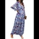 thumbnail image 3 of Vestido Bohemio Informal de Larga con Escote en V Profundo para Mujer Azul XL, 3 of 8