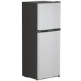 thumbnail image 1 of CoSoTower Mini-Frigo à Double Porte avec Congélateur, Petit Réfrigérateur de 4,6 Pi3 avec Thermostat, Tablettes, Porte Réversible, Argent, 1 of 7