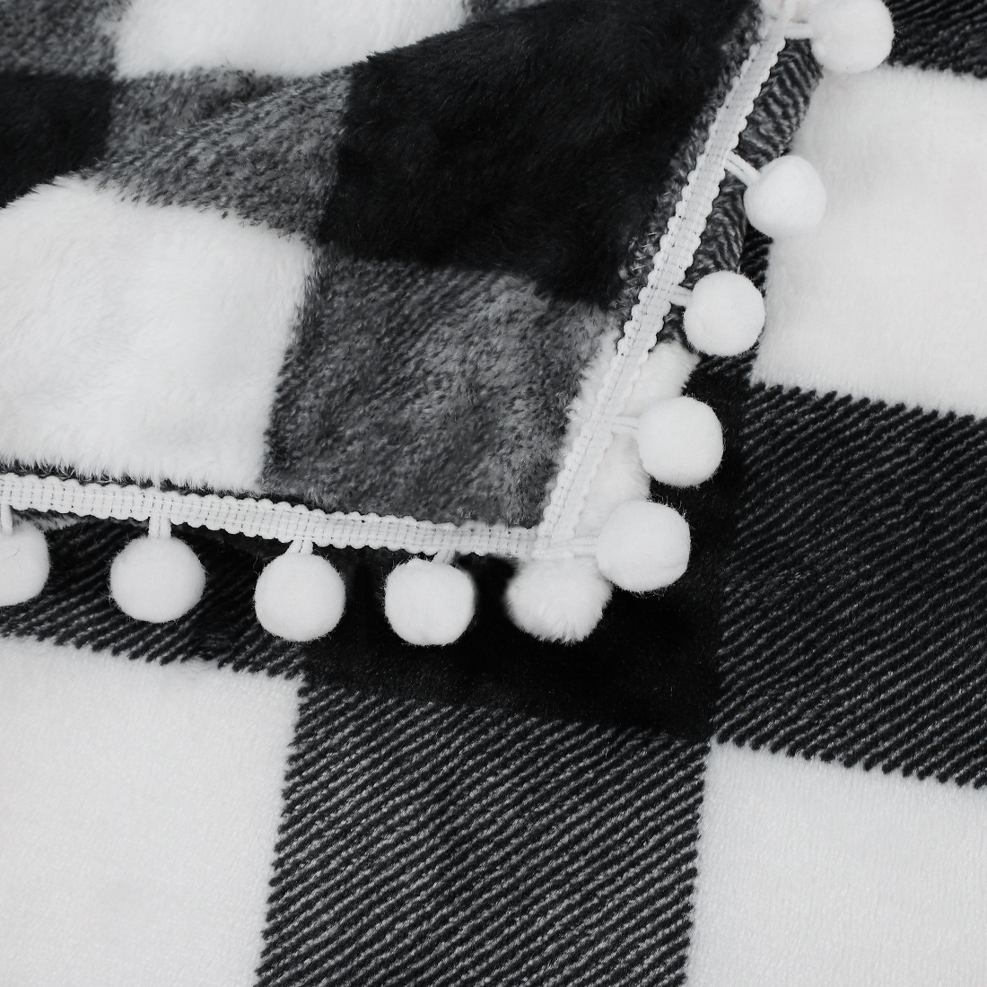 Unique Bargains Plaid Microfiber Plush Lightweight Throw