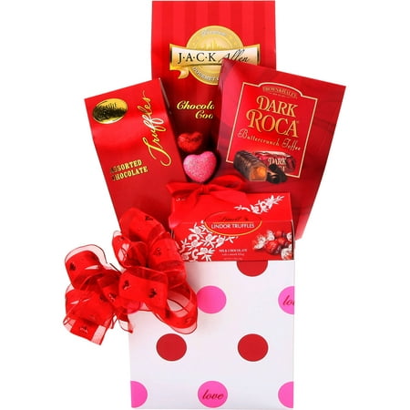 Alder Creek Chocolate Lovers Valentine Gift Basket, 6 pc