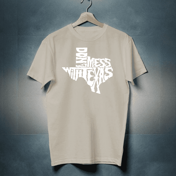 Mens Texas Tshirt Don't Mess With Texas Short Sleeve T-shirt-Black-large