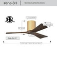 thumbnail image 6 of Matthews Fans - Irene-3H 3-Blade 52 Inch Flush Mount Ceiling Fan In Contemporary, 6 of 6