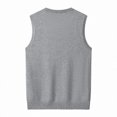 thumbnail image 4 of RMGVDSD Men's Sweater Vests Men Autumn Winter Casual Sleeveless Round Neck Knit Pullover Solid Color Lightweight Soft Sweaters Vest Tops Fashion Knit Sweater, 4 of 6