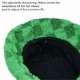 thumbnail image 4 of Women's Winter Plush Fluffy Bucket Hat Warm Faux Fur Lining Cozy Wide Brim Cap Check Green, 4 of 5
