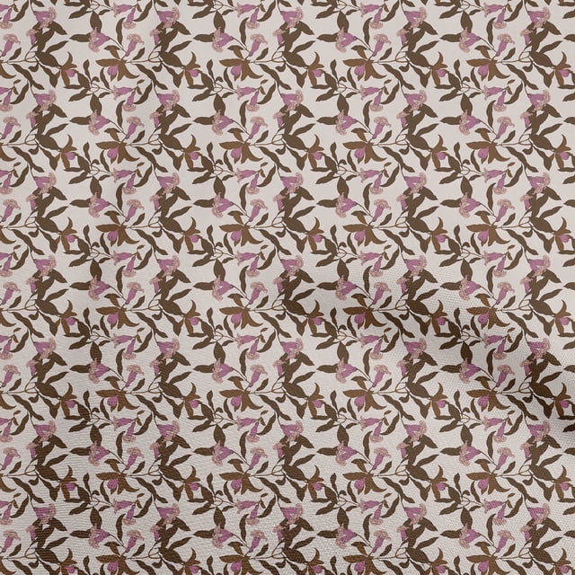 oneOone Rayon Peach Fabric Florals Fabric For Sewing Printed Craft Fabric By The Yard 56 Inch Wide