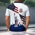 thumbnail image 4 of adaychics Mens American Flag Golf Shirt 250 Years Since 1776 Short Sleeve Patriotic US Flag 4th of July Golf Shirt for Parade, 4 of 7