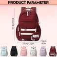 thumbnail image 4 of Multi-Pocket Casual Backpack, Large Capacity Travel Daypack, Fashion Utility Rucksack, Adjustable Strap Carry Backpack, Water Resistant Knapsack, Accessory Pouch Included Backpack, 4 of 7