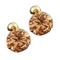 thumbnail image 2 of Ear Studs Anti-allergic Cubic Zirconia Stainless Steel 3 Prong Design Earrings For Daily Life, 2 of 5
