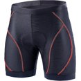 thumbnail image 1 of Pantalones cortos de ciclismo para hombre Pantalones cortos de bicicleta de montaña rellenos de gel 5d para hombre con diseño absorbente transpirable (negro rojo), 1 of 5