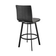 thumbnail image 5 of Nikole 26" Counter Height Swivel Bar Stool in Matt Black Finish with Gray Faux Leather, 5 of 9