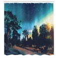 thumbnail image 3 of Ambesonne Fantasy Shower Curtain, Aurora Borealis Night, 69"Wx70"L, Multicolor, 3 of 5