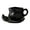 black, variant on Fiocias Coffee Cup with Saucer 100ml Art Decor Water Glass with Handgrip Teaware Tea Cup white