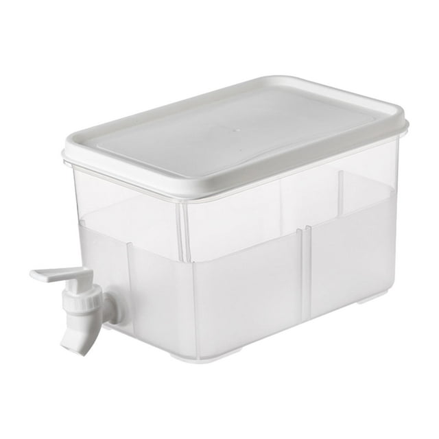 Rongfmy Beverage Dispenser with Spigot 3.5L Clear Fruit Teapot Pitcher Cold Water Bucket