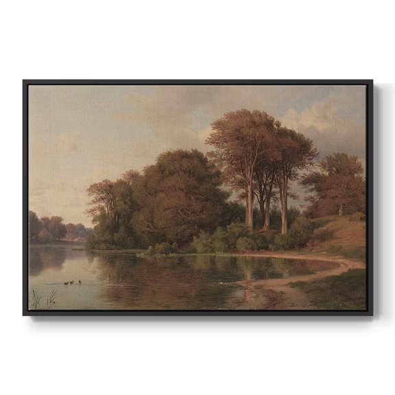 Vintage Landscape-CCCIX By Wexford Home Framed in Black Wood Gallery Wrapped Canvas 17 in. x 25 in.