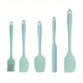 thumbnail image 4 of 5pcs/6pcs Nordic Color Silicone Kitchen Baking Set, Kitchenware Supplies, Large Scraper/Small Scraper/Large Scraper/Small Scraper/Oil Brush/Long Spatula, Macaron Color Baking Tools, Cake Cream Spatula, 4 of 25