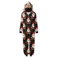 thumbnail image 4 of SUXIAN Family Christmas Pajamas Suitable Mommy Sleepwear Big Headed Deer Print Long Sleeve Jumpsuit Soft Holiday Romper Cotton, 4 of 8