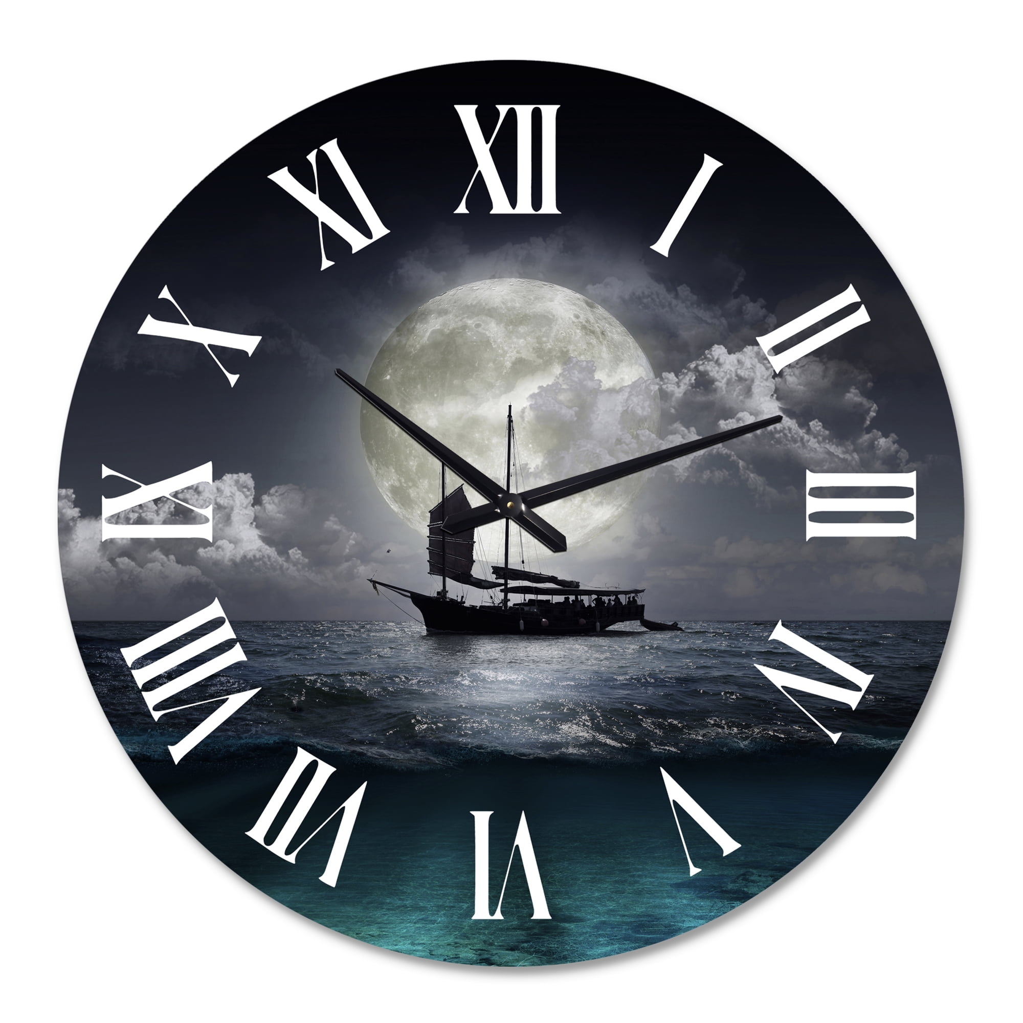 Designart 1 in Coastal Wall Clock
