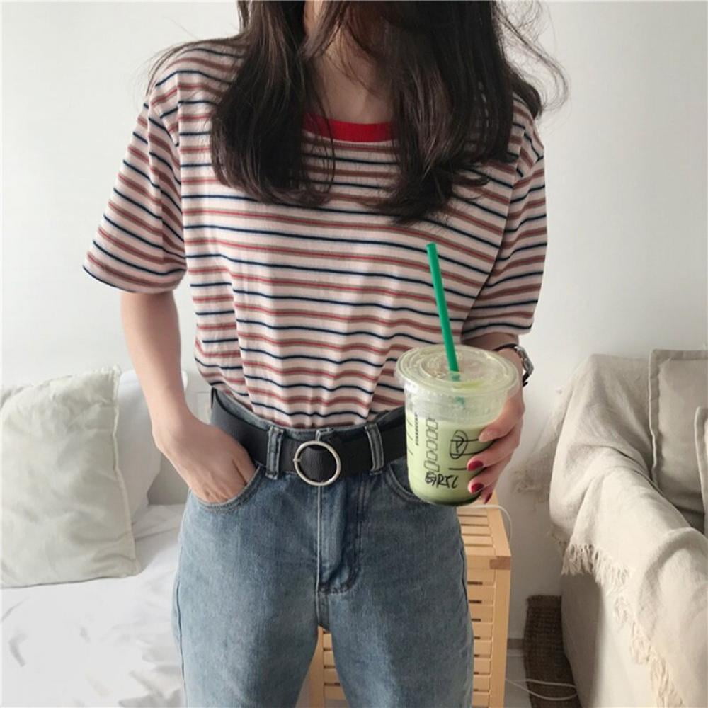 retro striped t shirt women's