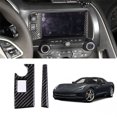 thumbnail image 2 of Car Carbon Fiber Center Console Dashboard Navigation Switch Button Frame Cover Trim For Corvette C7, 2 of 5